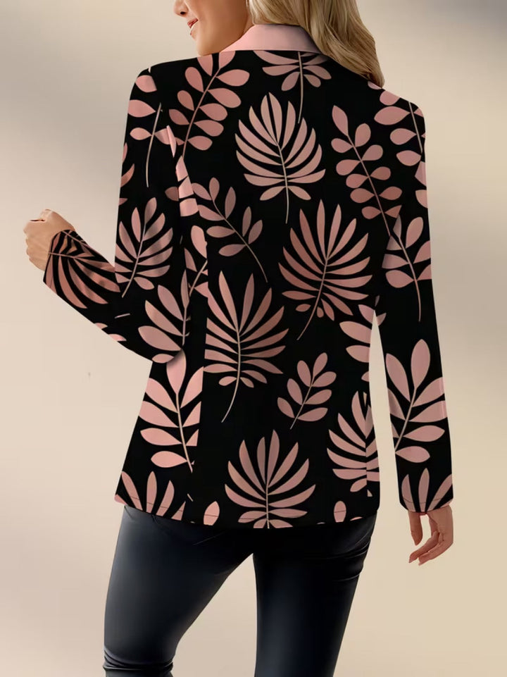 Odara | Pink Leaf Blazer