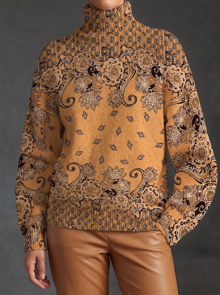 Iona | Paisley Bloom Turtleneck