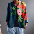 Navy and Floral Print