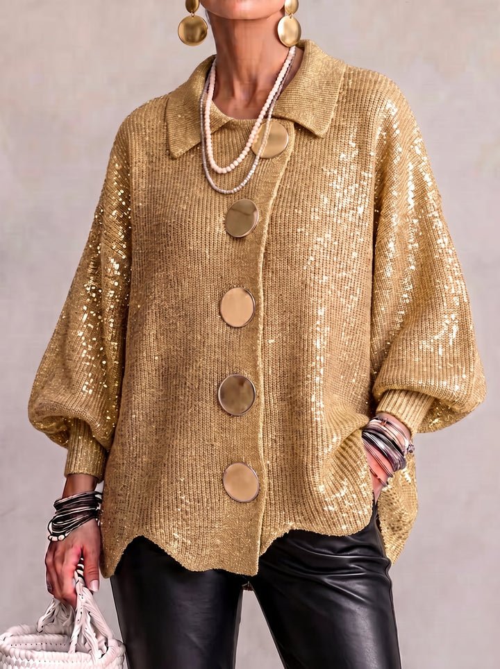 Sarah | Oversized Collared Cardigan