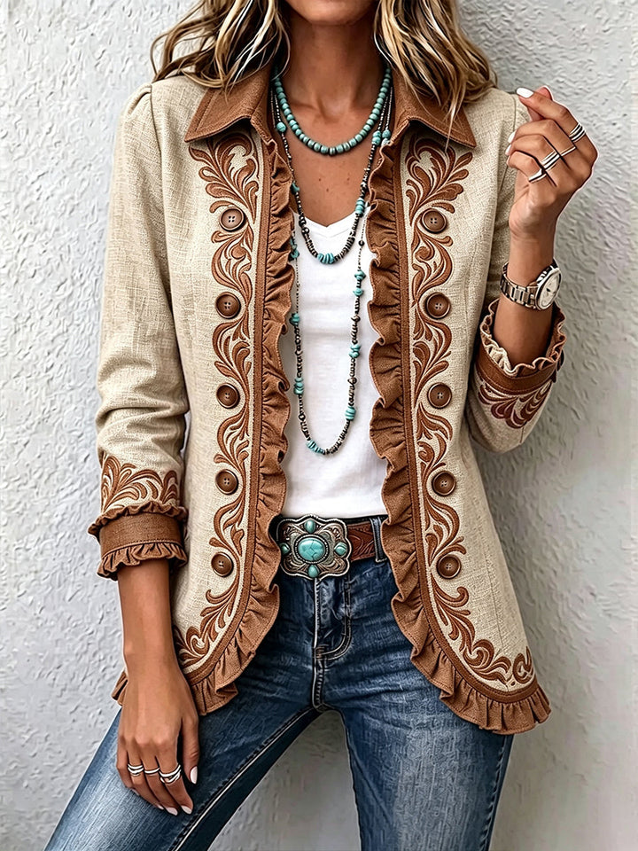 Oliana | Vintage Bohemian Floral Jacket