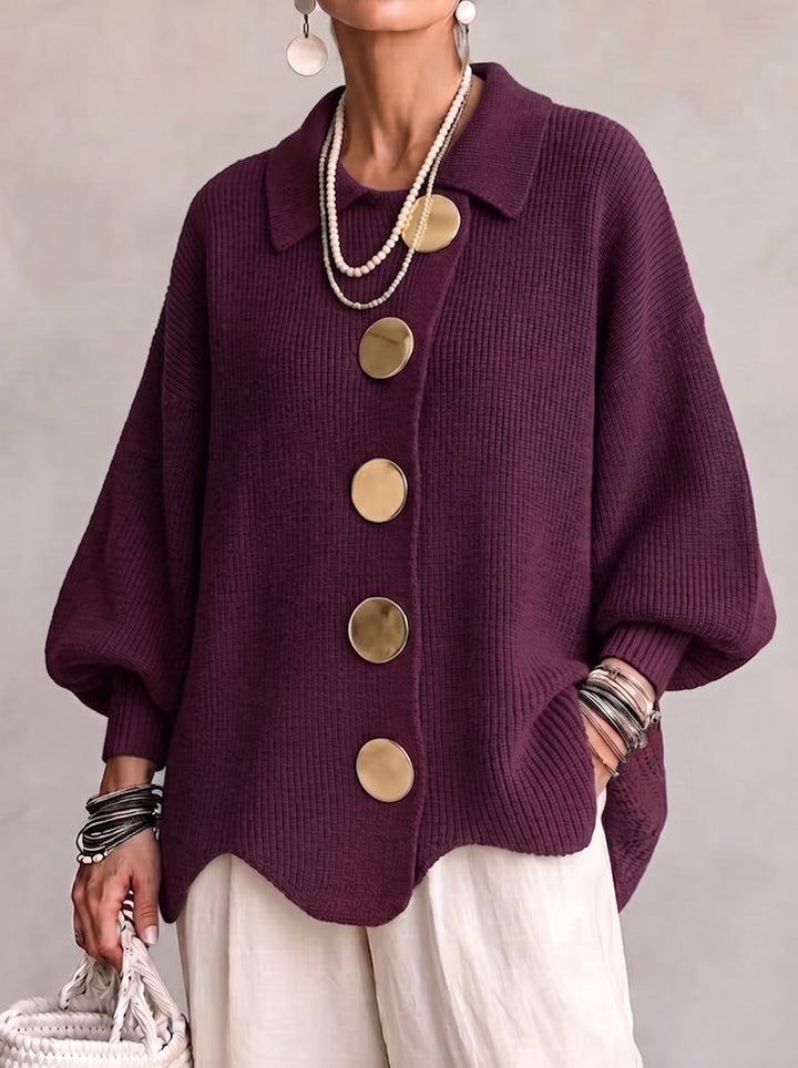 Sarah | Oversized Collared Cardigan