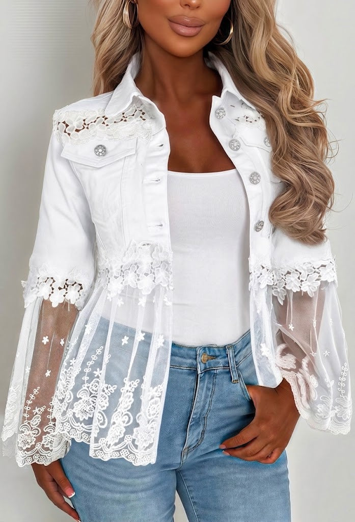 Marlee | Lace-Panel Jacket
