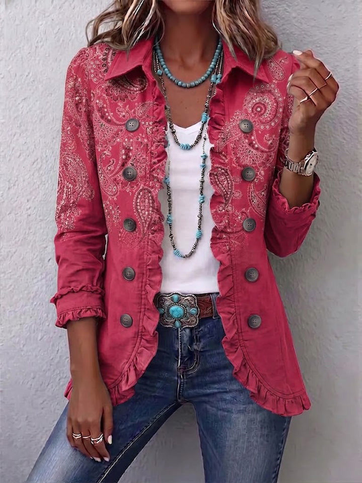 Katyana | Vintage Paisley Ruffled Jacket