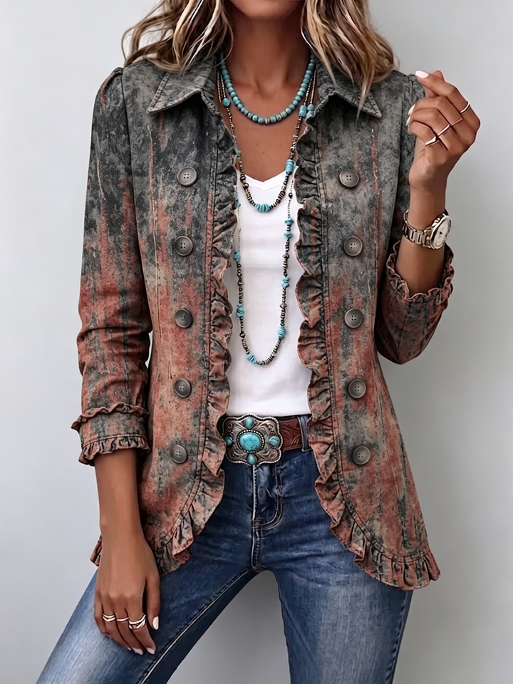 Fernanda | Vintage Gradient Ruffle Jacket
