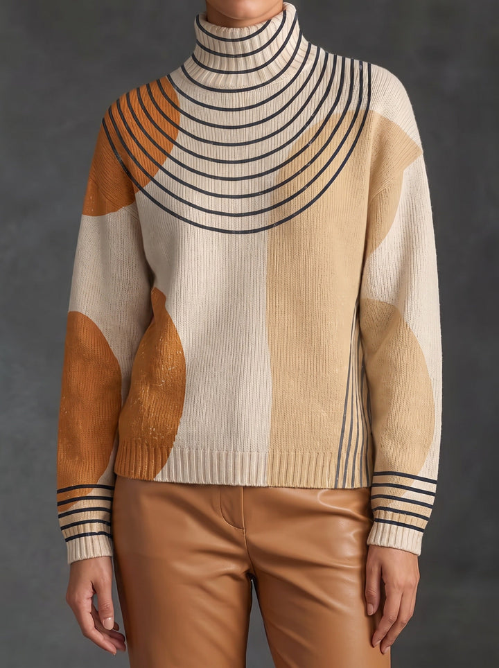 Quinley | Color-Block Arc Turtleneck