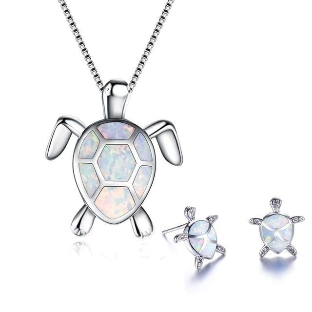 Arelle | Opal Silver Turtle Set