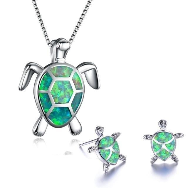 Arelle | Opal Silver Turtle Set