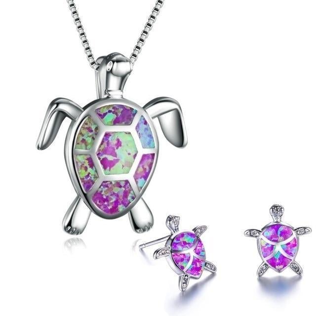 Arelle | Opal Silver Turtle Set