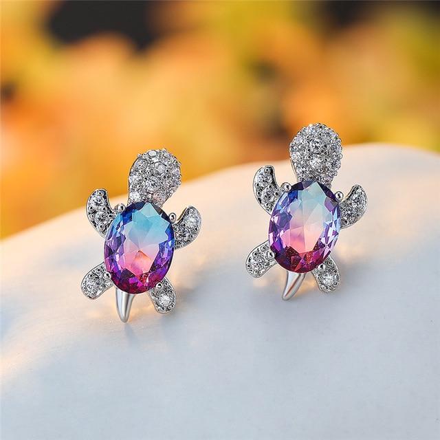 Tonya | Sea Turtle Silver Earrings