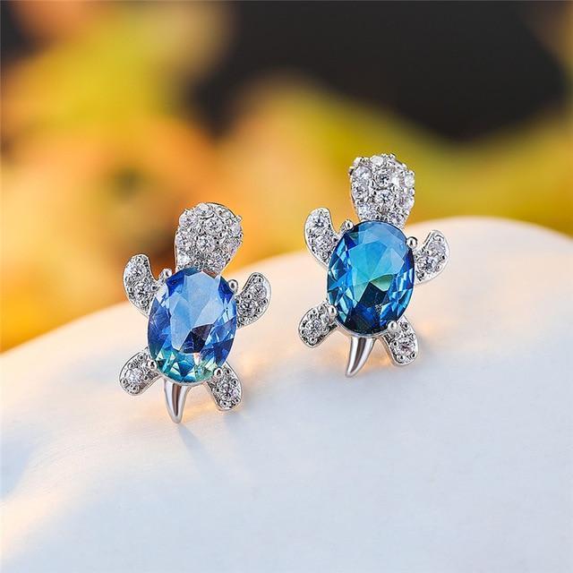 Tonya | Sea Turtle Silver Earrings