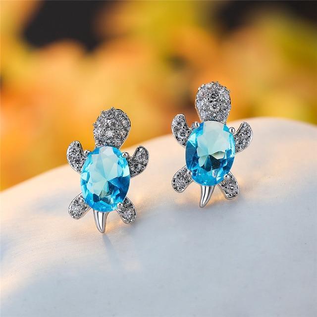 Tonya | Sea Turtle Silver Earrings