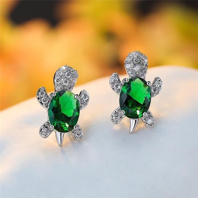 Tonya | Sea Turtle Silver Earrings