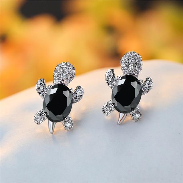 Tonya | Sea Turtle Silver Earrings
