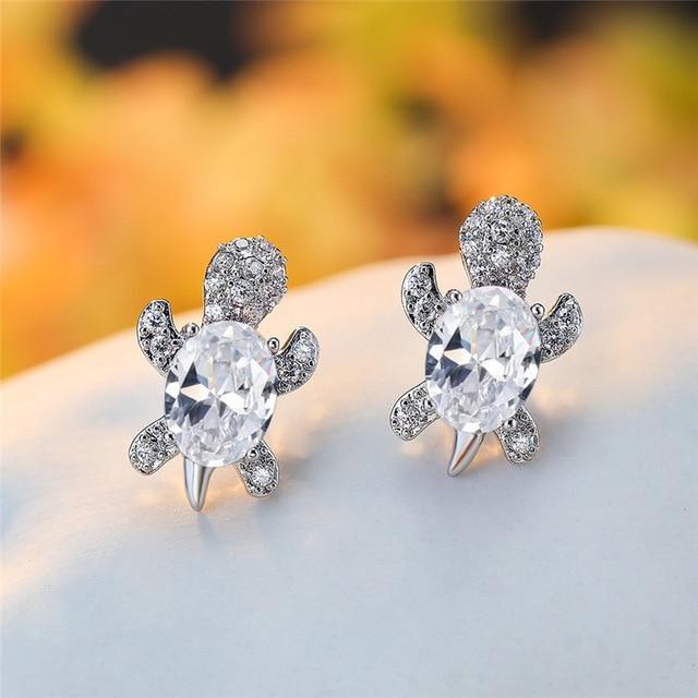 Tonya | Sea Turtle Silver Earrings