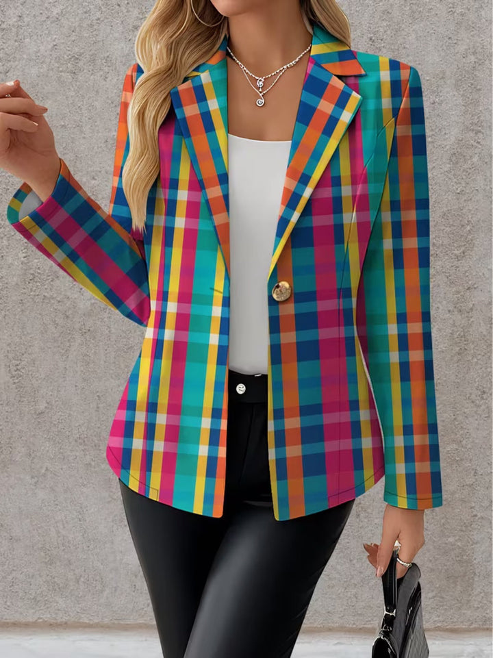 Roslyn | Rainbow Plaid Blazer