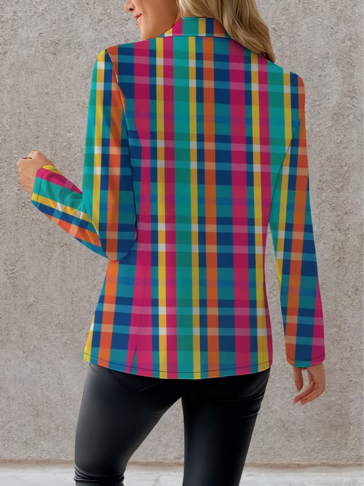 Roslyn | Rainbow Plaid Blazer