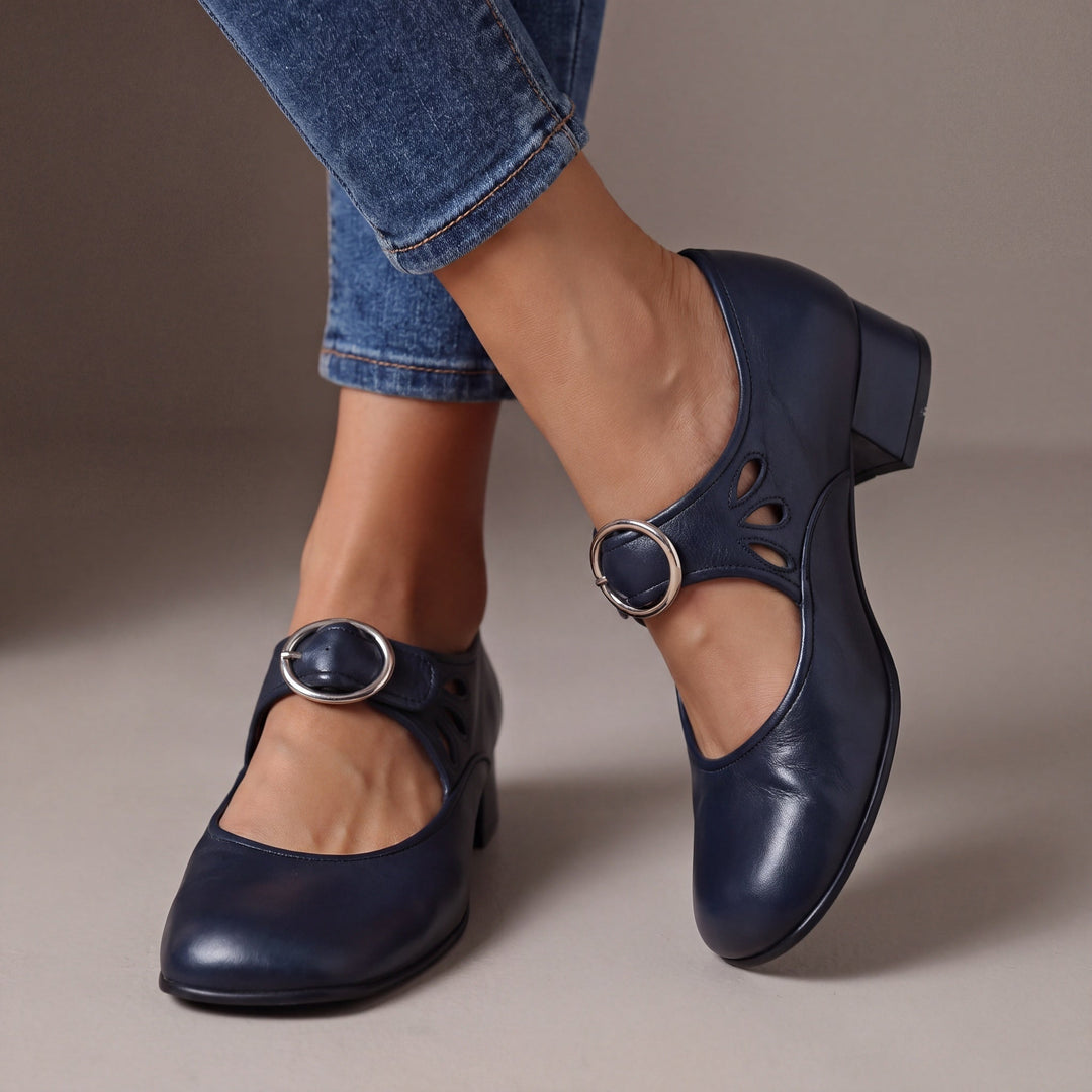 Tobi | Retro Round-Buckle Mary Janes