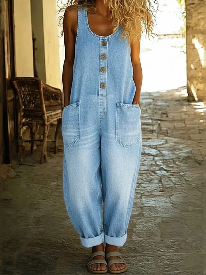Ayla | Vintage Washed Denim Overalls