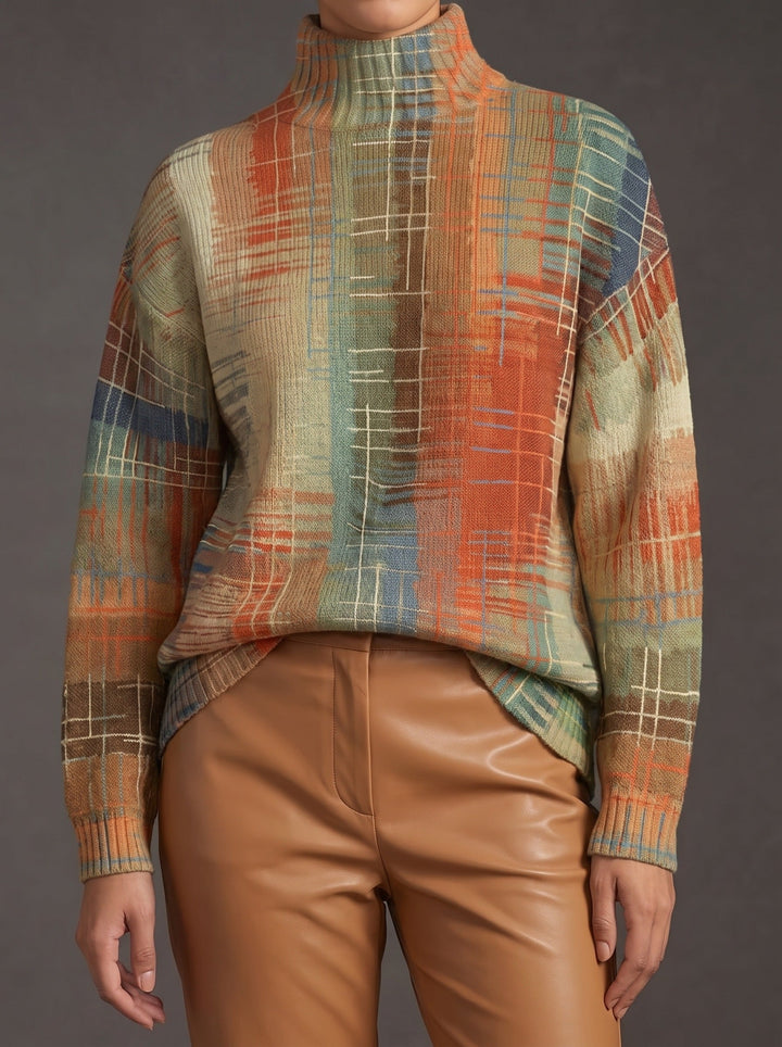 Felicity | Artful Print Turtleneck