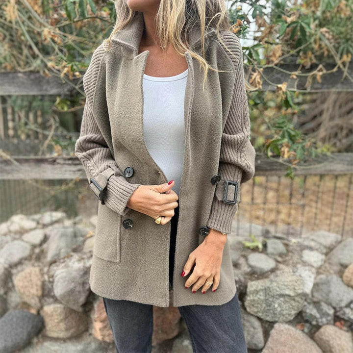 Mona | Double-Breasted Knit Coat