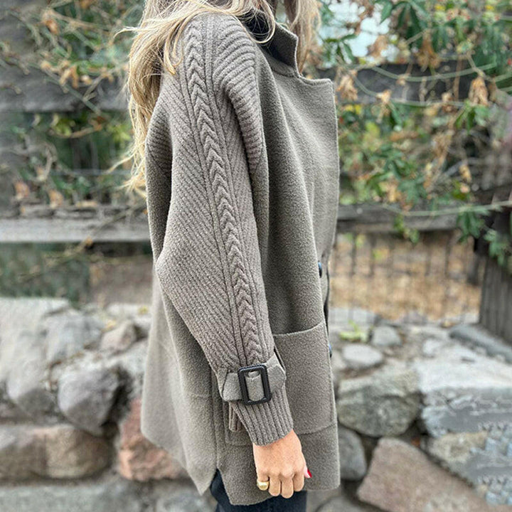 Mona | Double-Breasted Knit Coat