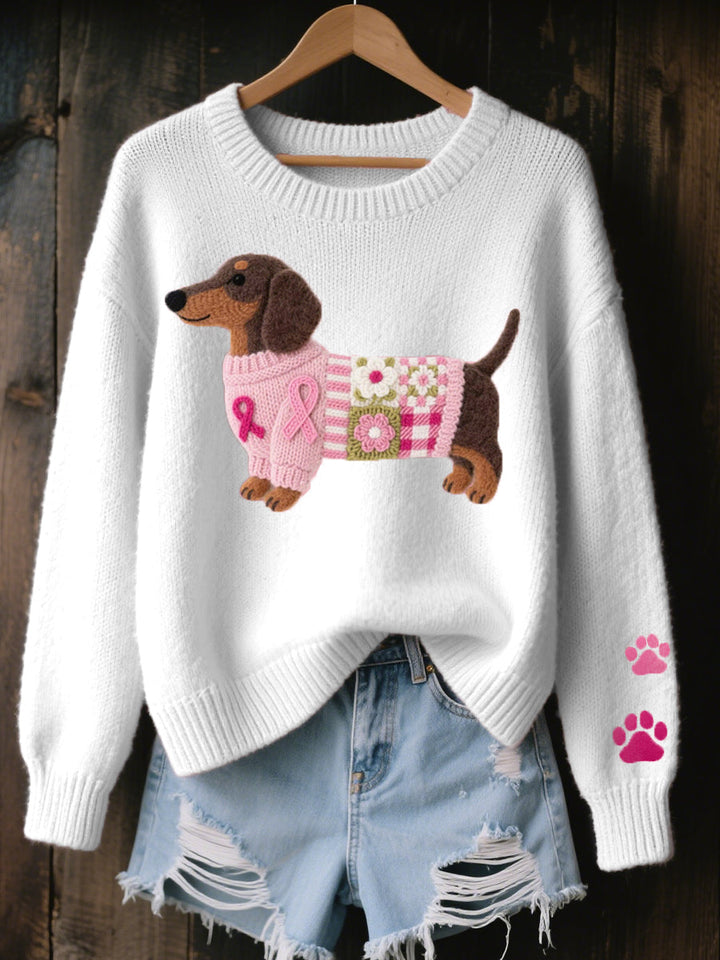Elsie | Knitted Dachshund Sweater
