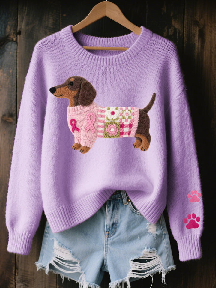 Elsie | Knitted Dachshund Sweater