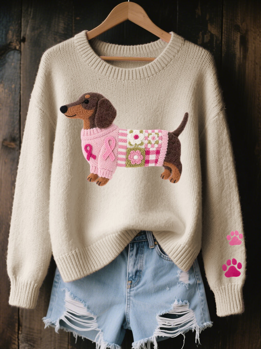 Elsie | Knitted Dachshund Sweater