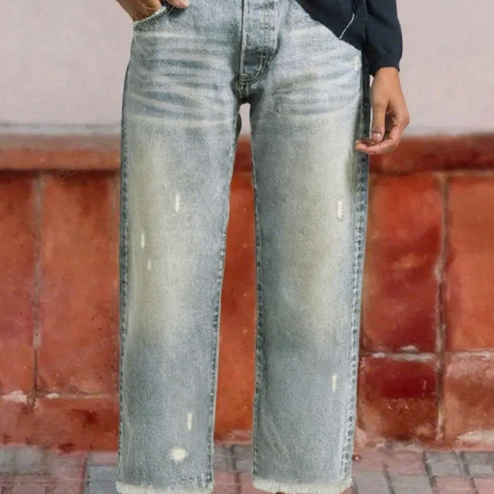 Harper | Retro Short Straight Jeans