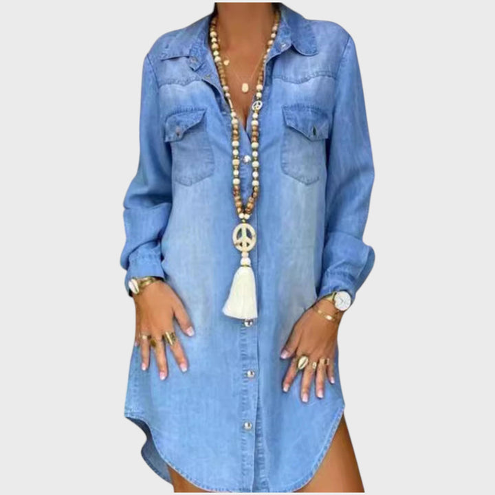 Joanna | Elegant Denim Dress