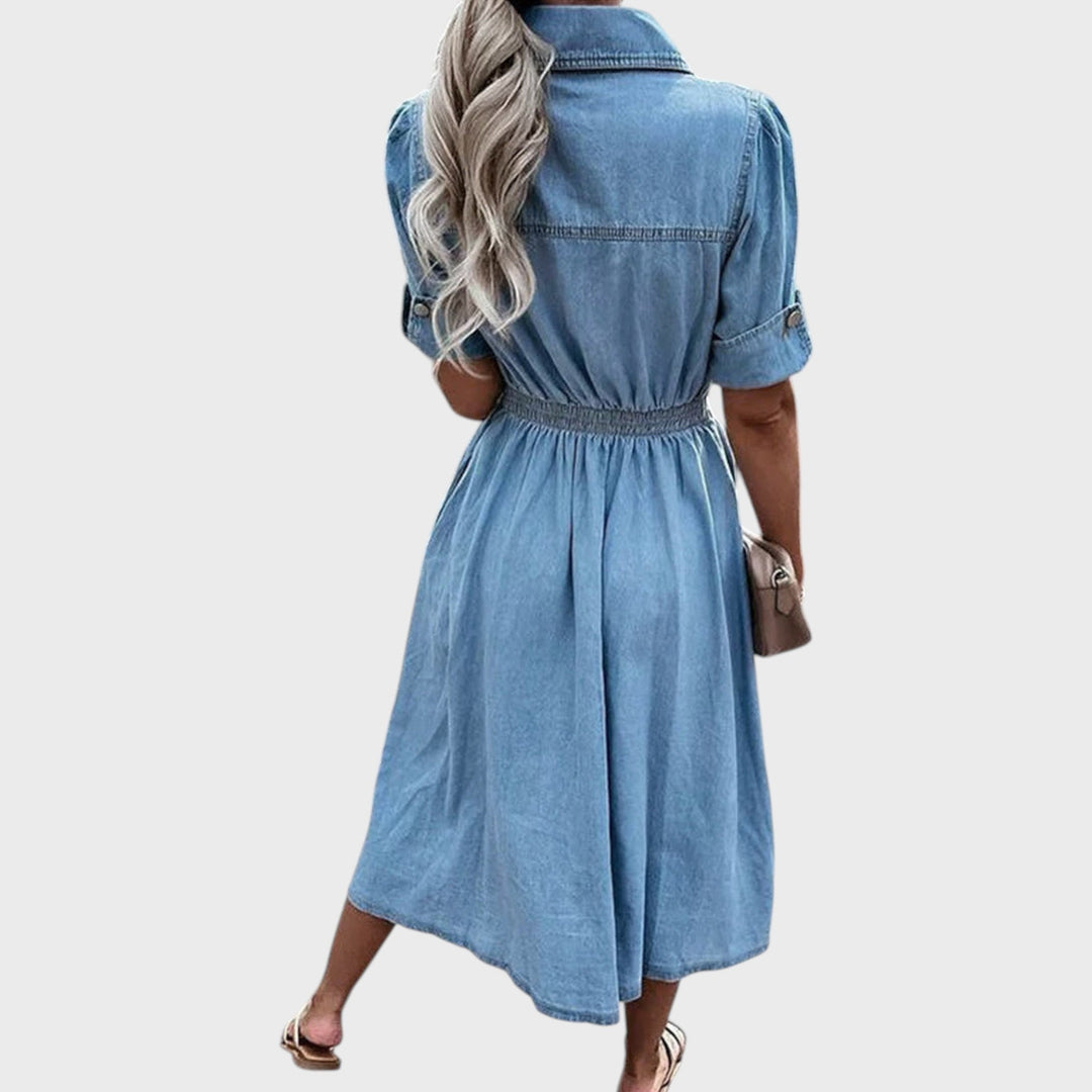 Deborah | Short Sleeve Denim Dress