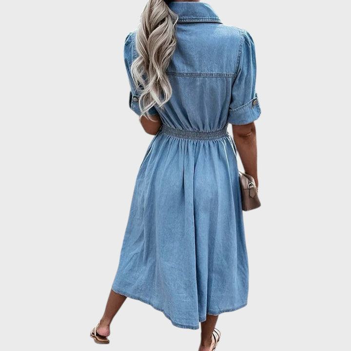 Deborah | Short Sleeve Denim Dress