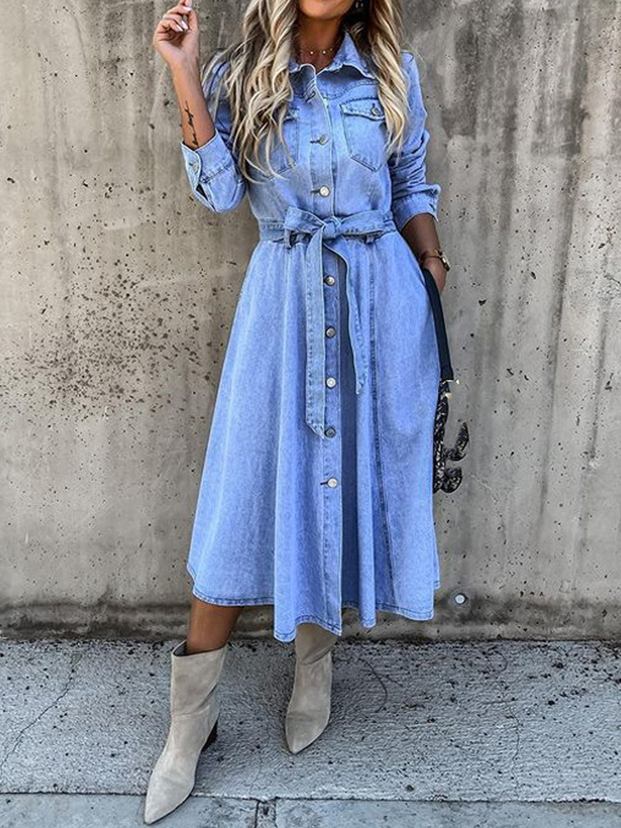 Luna | Everyday Denim Midi Dress