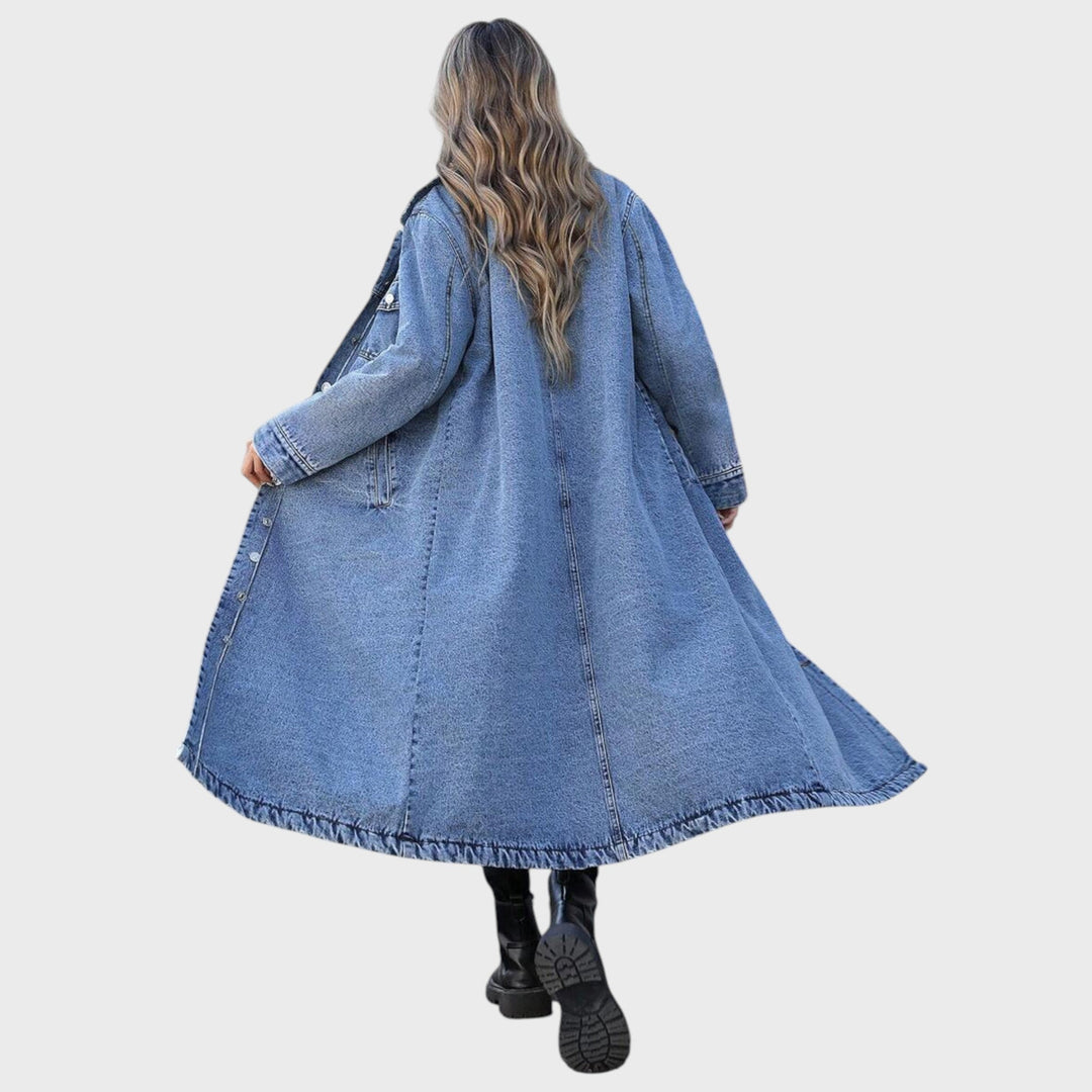 Maya | Stylish Long Denim Jacket