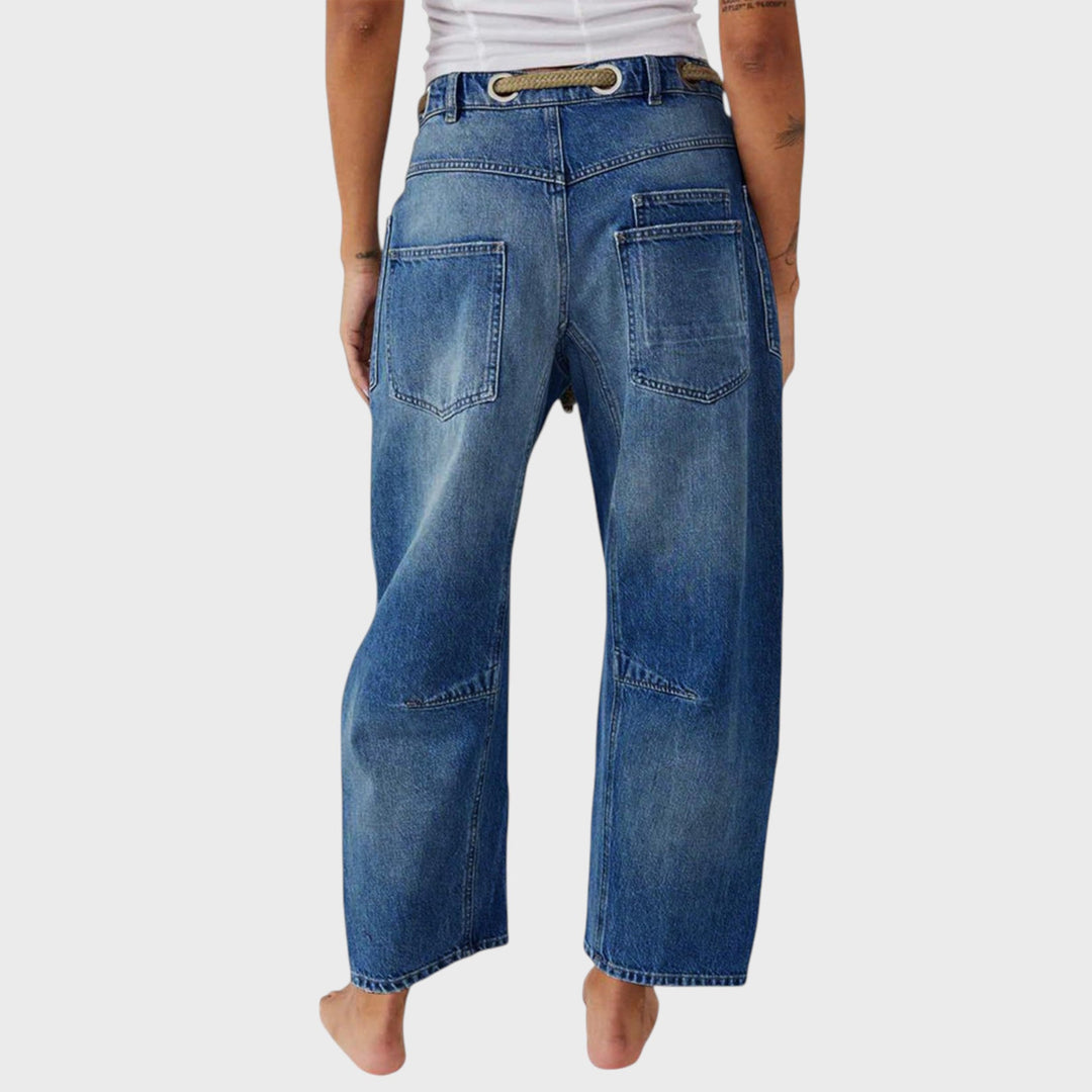 Margaret | Patchwork Drawstring Jeans