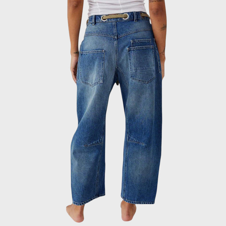 Margaret | Patchwork Drawstring Jeans