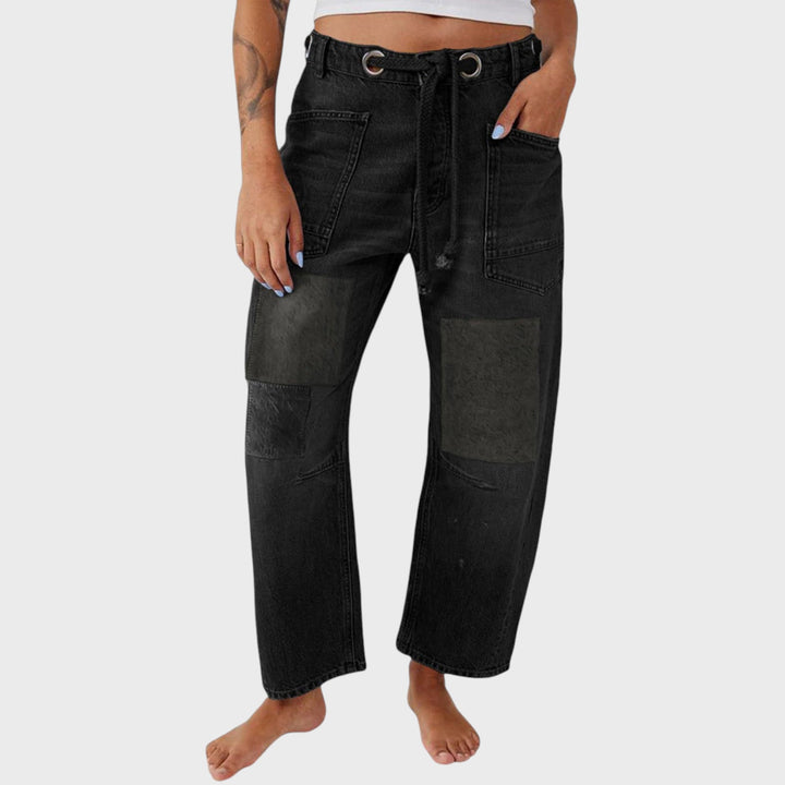 Margaret | Patchwork Drawstring Jeans