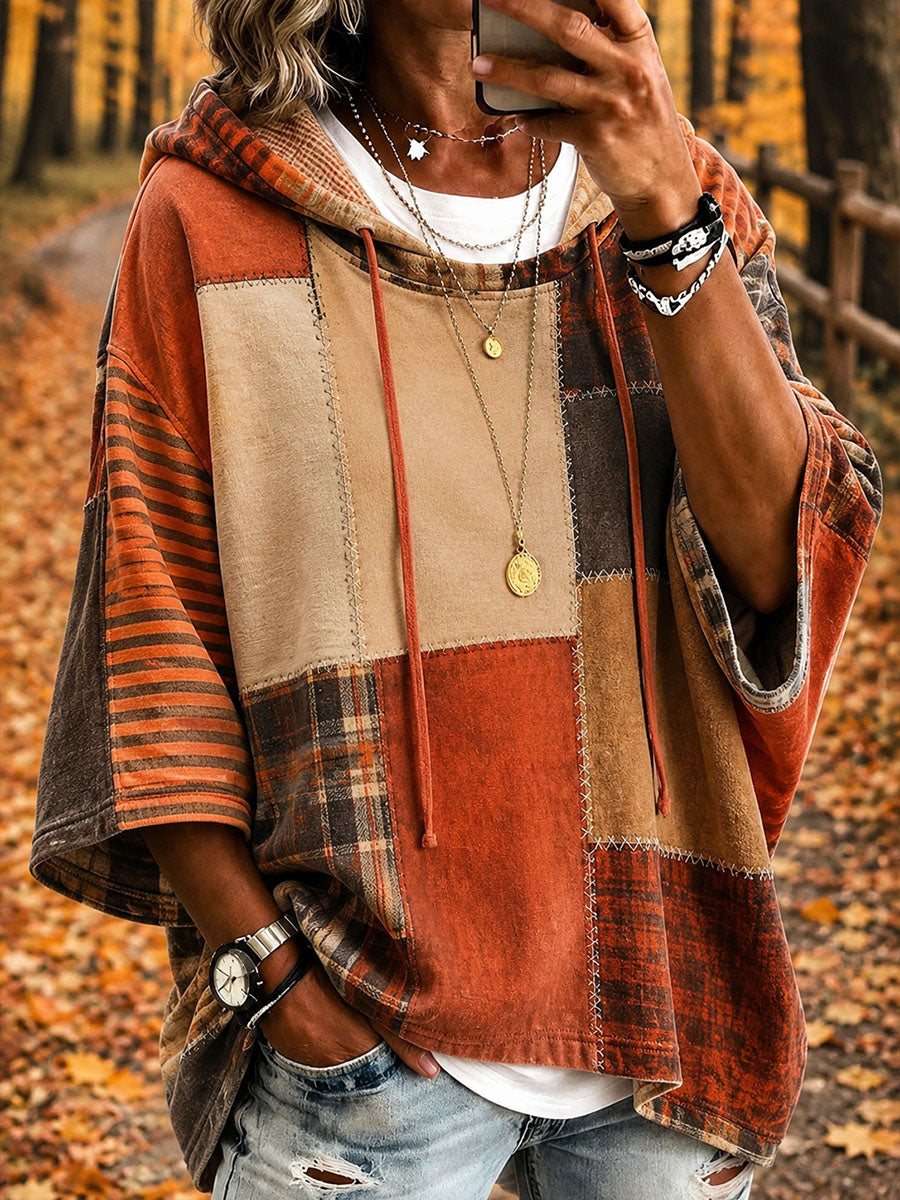 Síona | Oversized Patchwork Hoodie