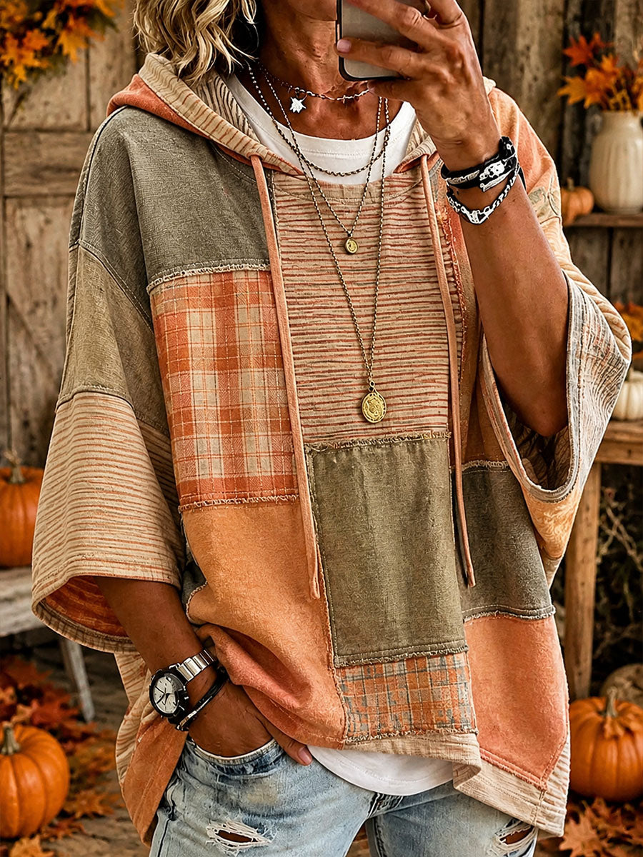 Cristin | Oversized Patchwork Hoodie