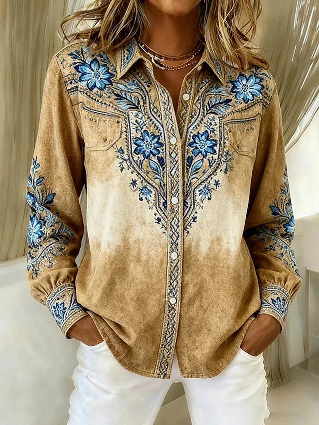Lotte | Vintage Western Floral Blouse