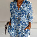 Dark Blue Floral