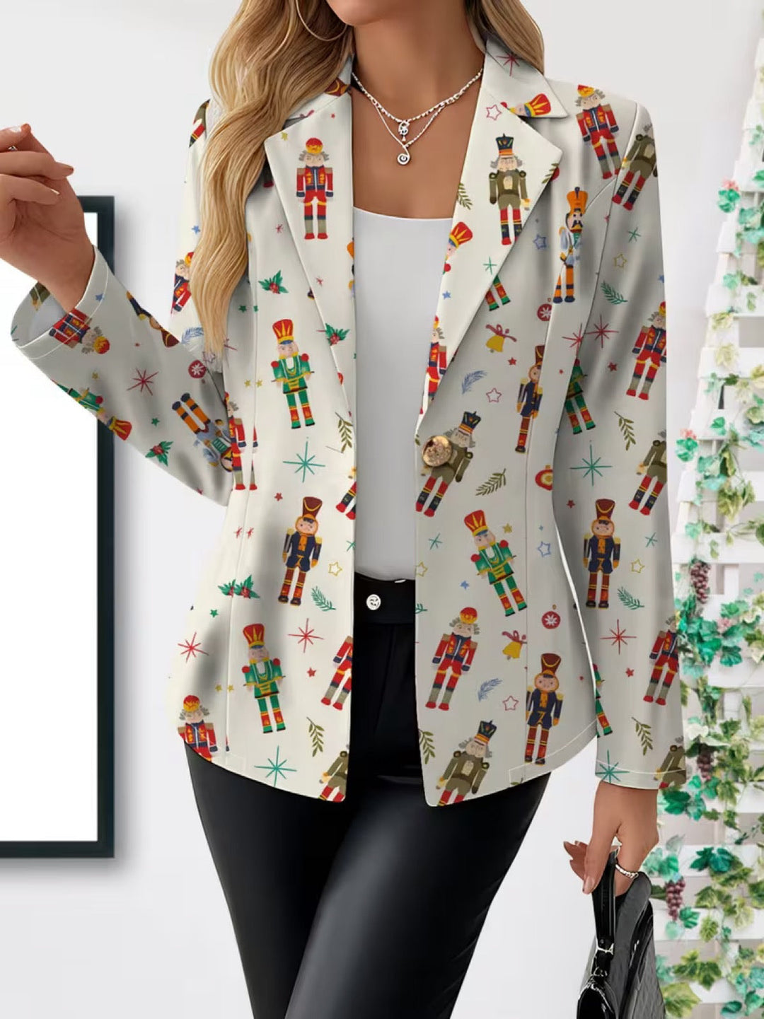 Octavia | Nutcracker Print Blazer
