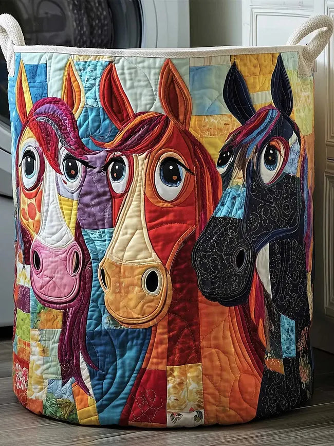 Sarah | Whimsical Horse Laundry Basket